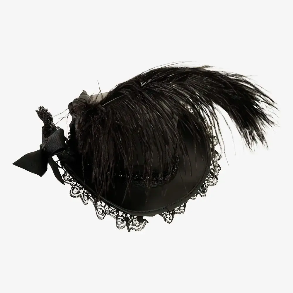 Posh | Womens Genuine Leather and Lace Steampunk Top Hat sold by American Hat Makers product image thumbnail 4