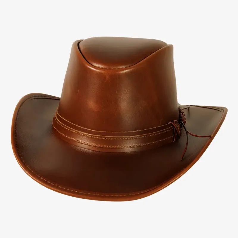 Slicker | Womens Genuine Leather Outback Cowgirl Hat made by American Hat Makers