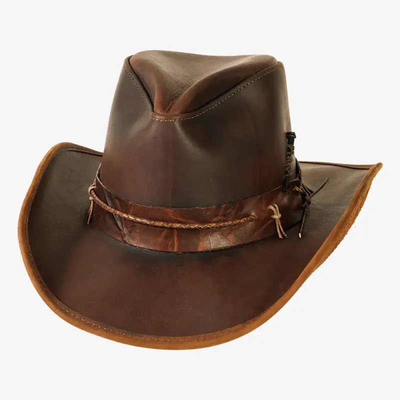 Trouble | Womens Genuine Leather Western Cowgirl Hat made by American Hat Makers