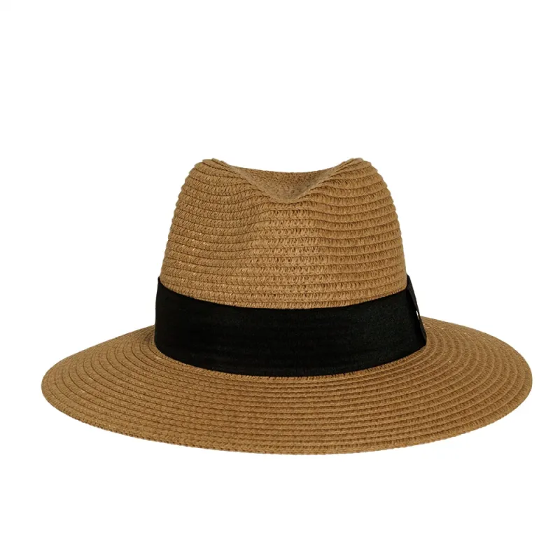 Afternoon | Mens Beige Fedora Straw Hat made by American Hat Makers