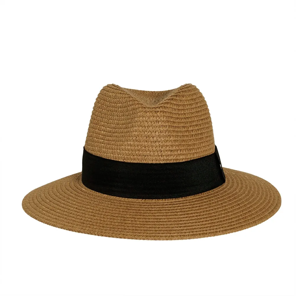 Afternoon | Mens Beige Fedora Straw Hat sold by American Hat Makers
