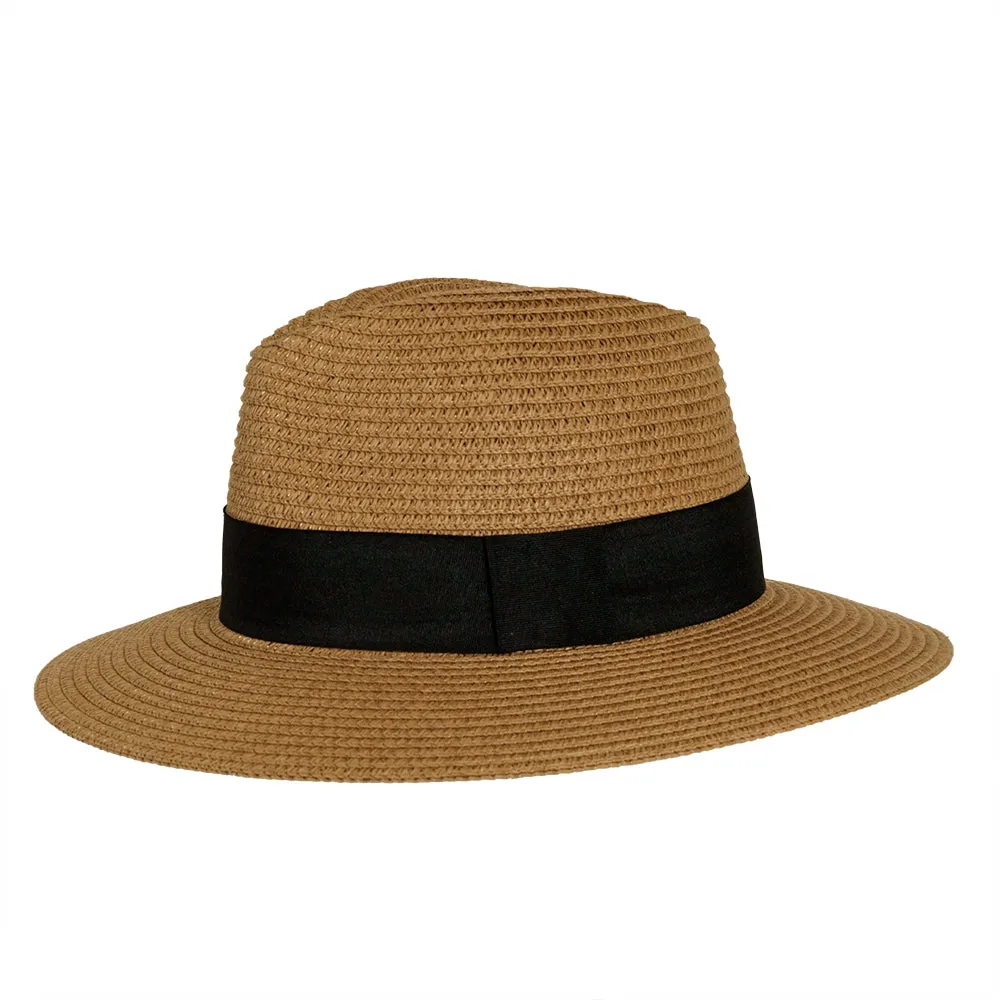 Afternoon | Mens Beige Fedora Straw Hat sold by American Hat Makers product image thumbnail 5