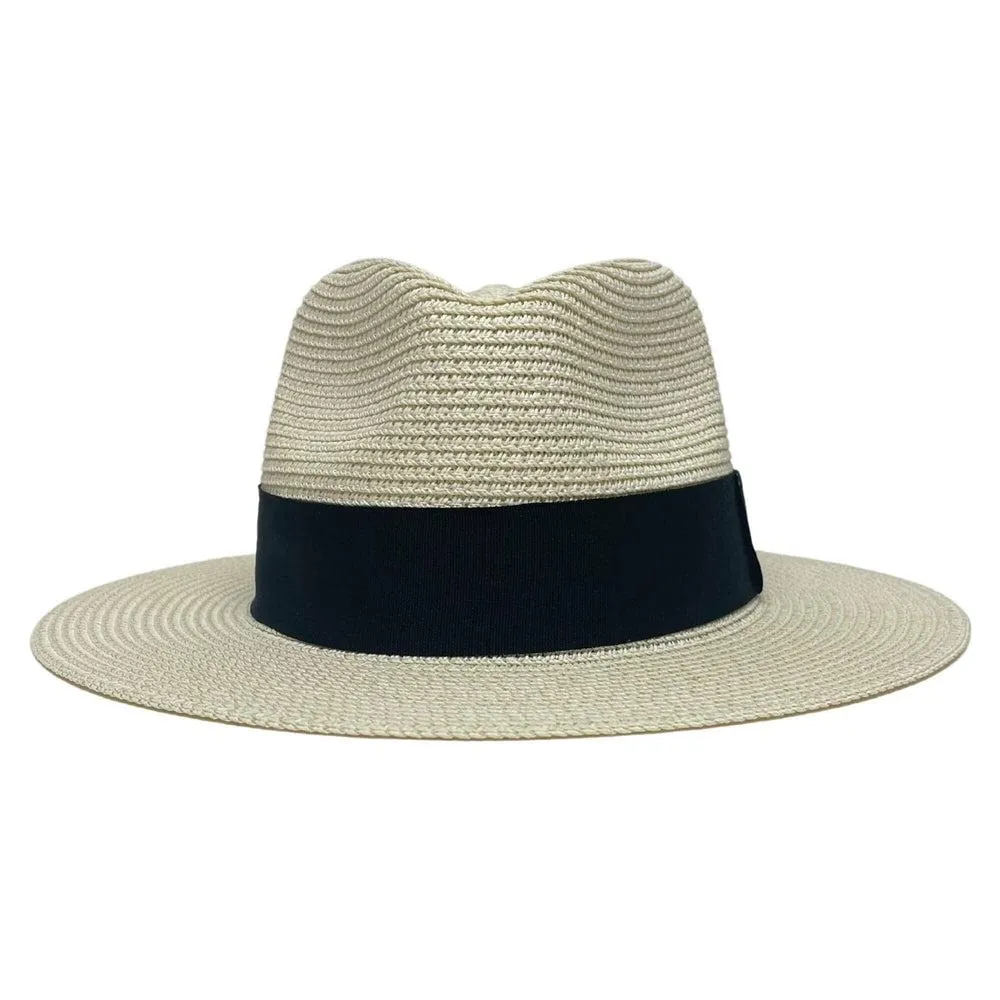Afternoon | Mens Cream Fedora Straw Hat sold by American Hat Makers product image thumbnail 5