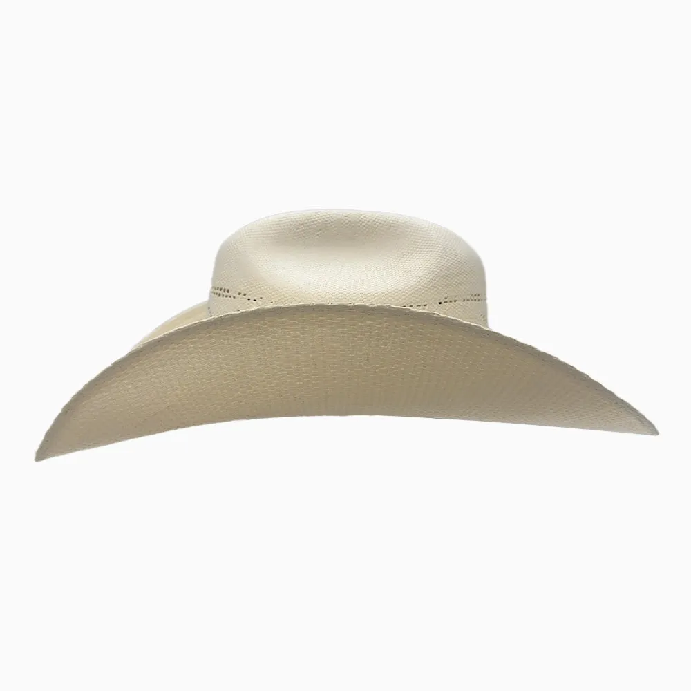 Silas | Mens Cream Bangora Straw Cattleman Crown Cowboy Hat sold by American Hat Makers product image thumbnail 3