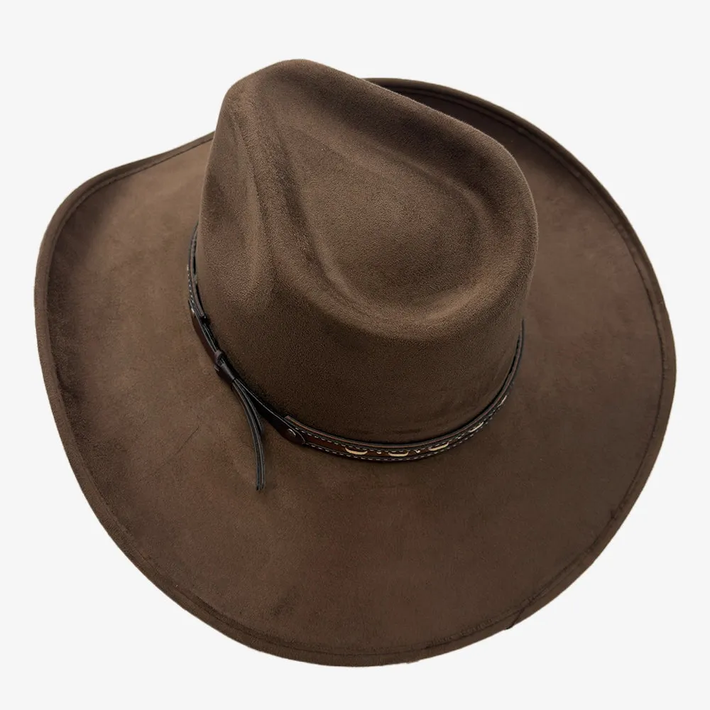 Ace High | Mens Brown Suede Teardrop Crown Rancher Cowboy Hat sold by American Hat Makers product image thumbnail 4