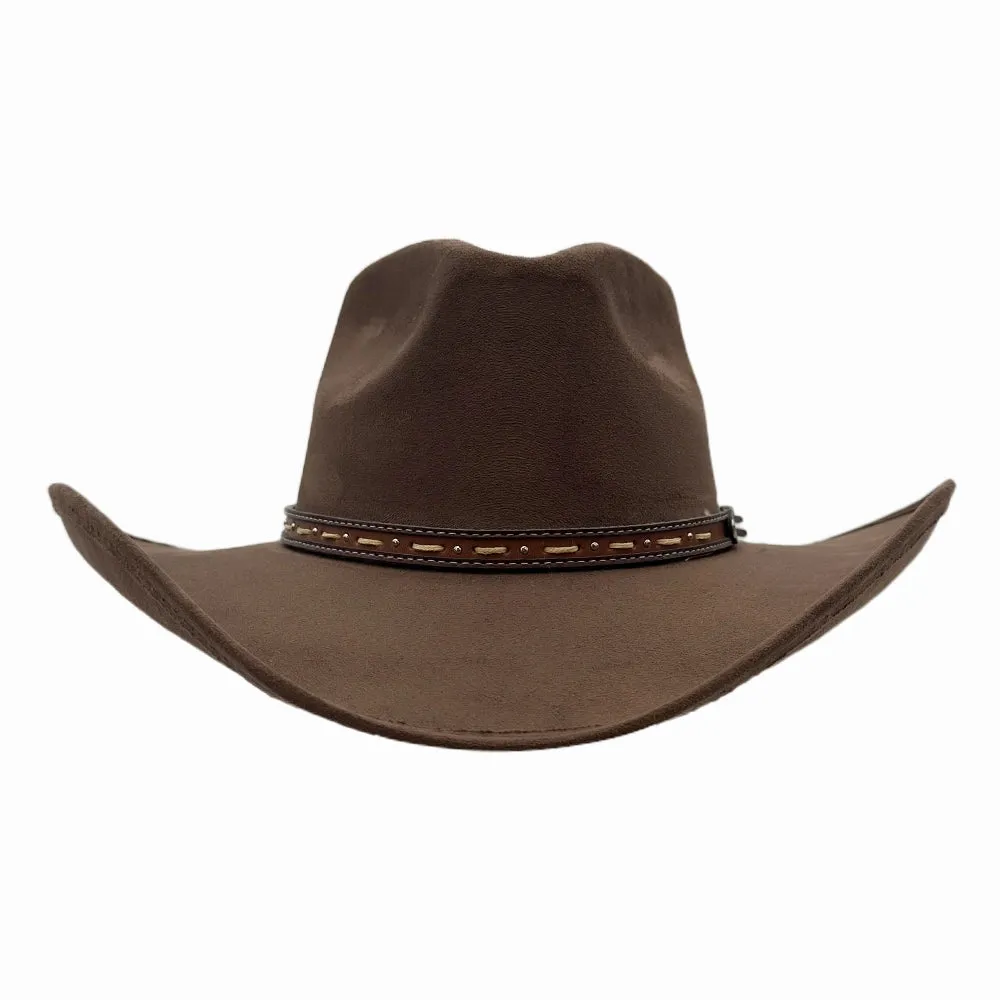 Ace High | Mens Brown Suede Teardrop Crown Rancher Cowboy Hat sold by American Hat Makers product image thumbnail 2
