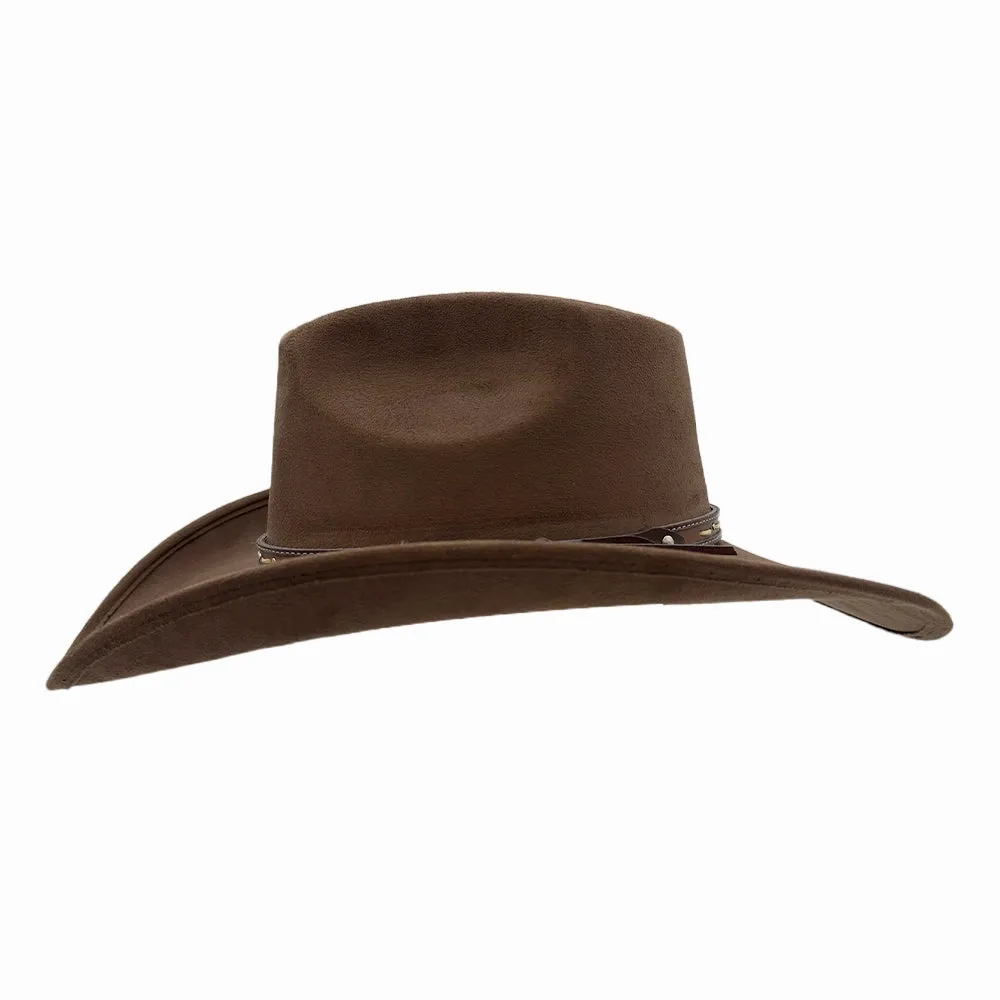 Ace High | Mens Brown Suede Teardrop Crown Rancher Cowboy Hat sold by American Hat Makers product image thumbnail 3
