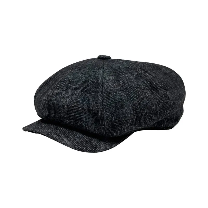 Argo | Mens Charcoal 8 Panel Newsboy Cap made by American Hat Makers
