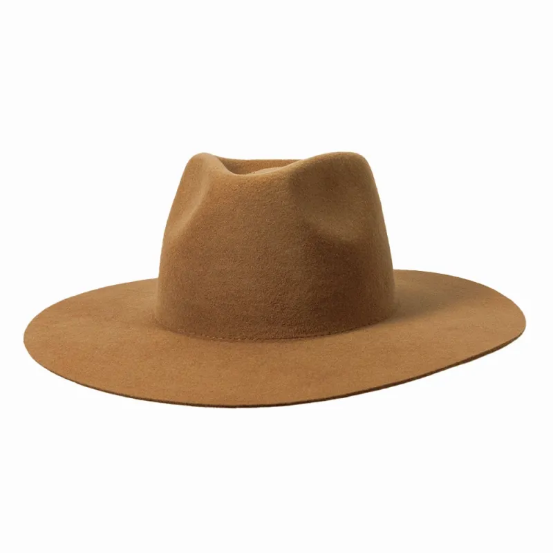 Rancher | Mens Fawn Wide Brim Felt Fedora Hat made by American Hat Makers