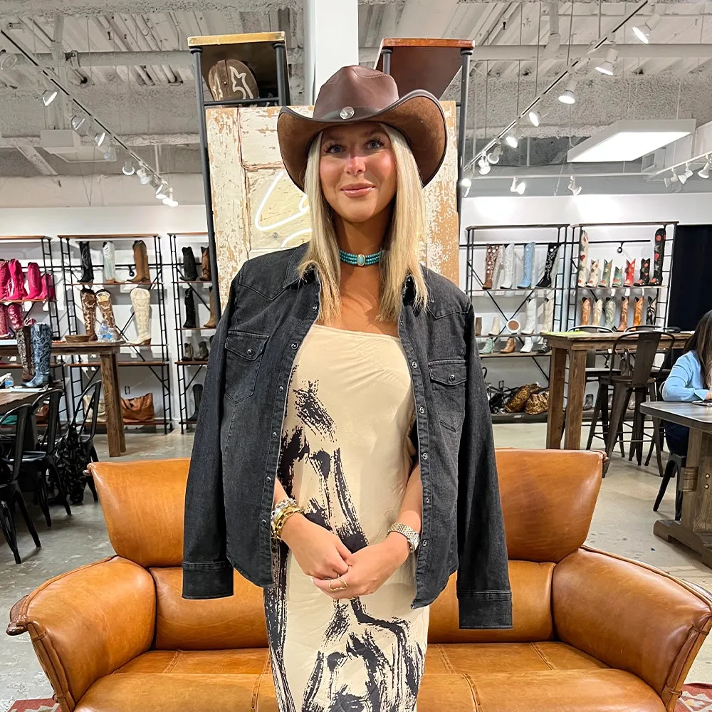 Cyclone | Womens Chestnut Leather Cowgirl Hat sold by American Hat Makers product image thumbnail 3