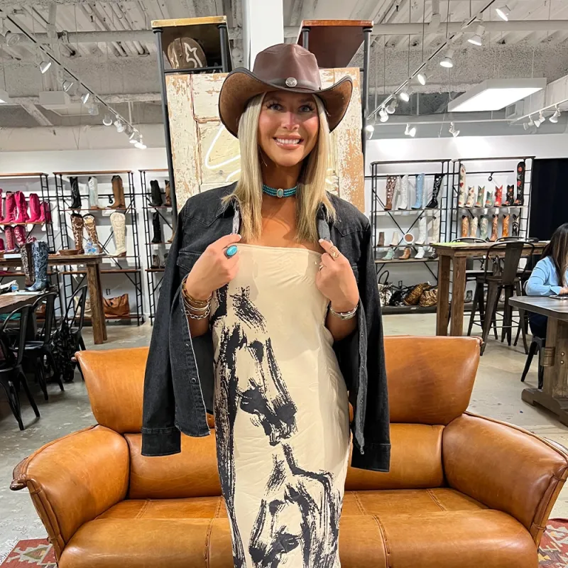 Cyclone | Womens Chestnut Leather Cowgirl Hat made by American Hat Makers