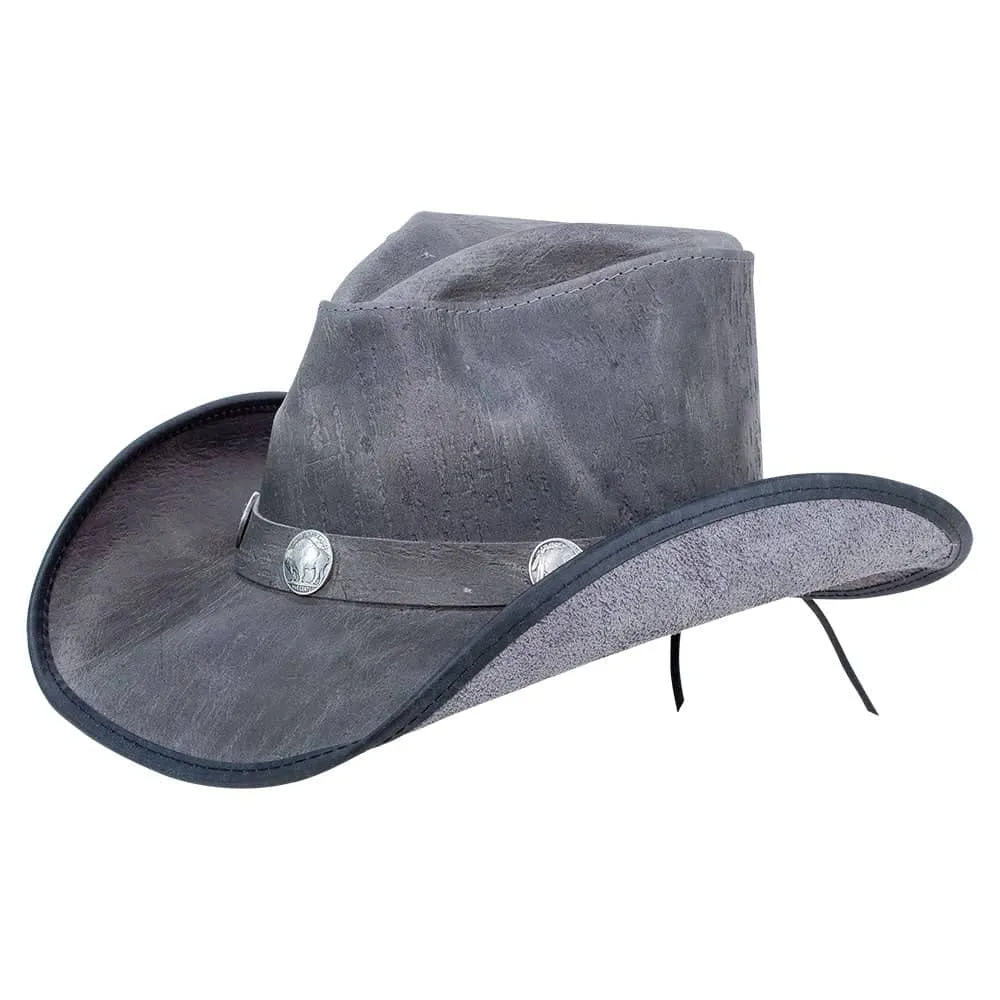 Cyclone | Womens Asphalt Leather Cowgirl Hat sold by American Hat Makers product image thumbnail 5