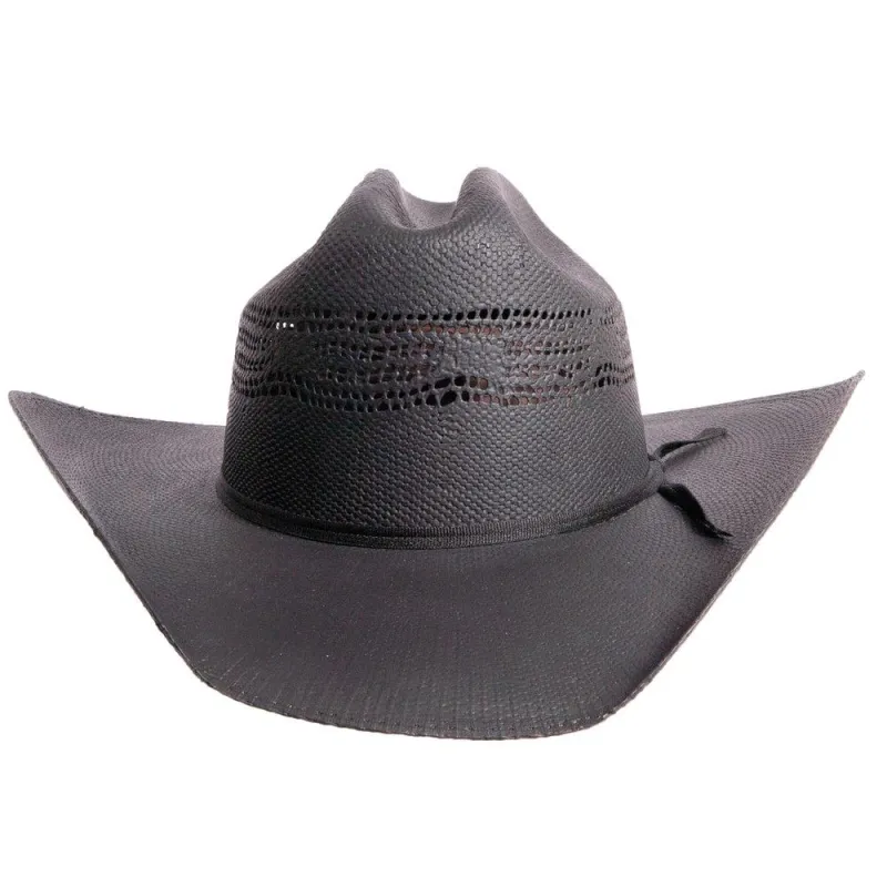 Bozeman | Mens Black Straw Cowboy Hat made by American Hat Makers