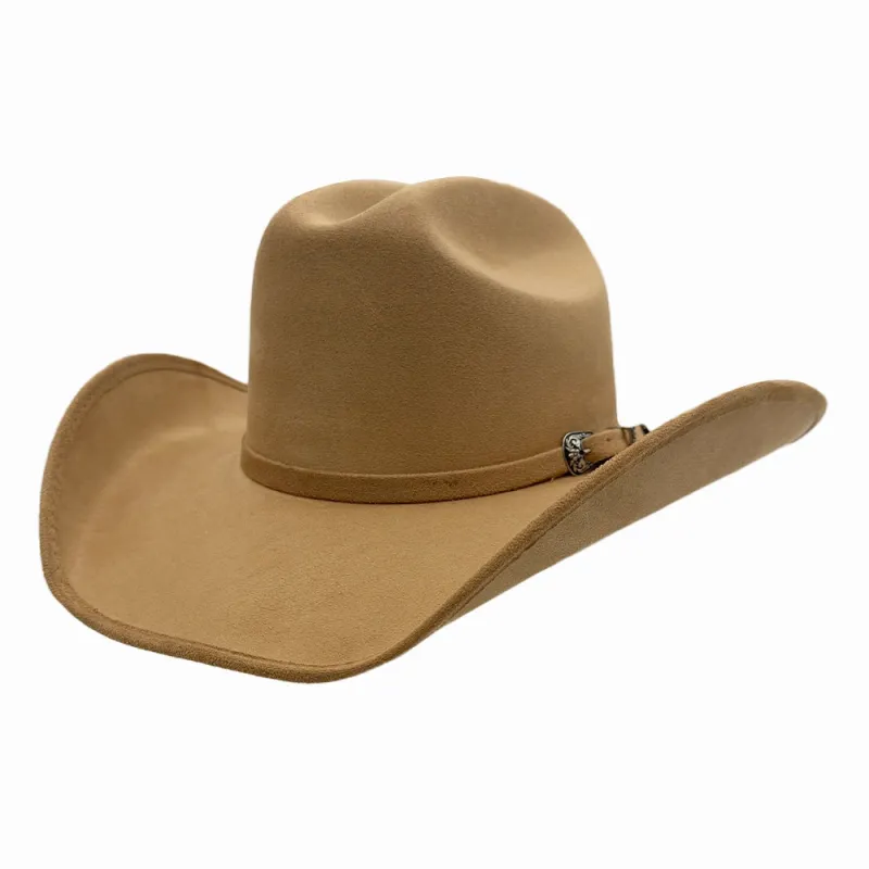 Dutch | Womens Camel Faux Suede Cattleman Crown Cowgirl Hat made by American Hat Makers