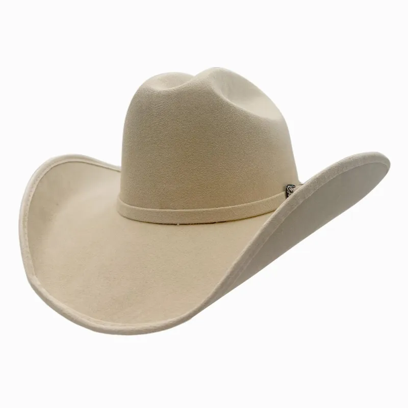Dutch | Womens Cream Faux Suede Cattleman Crown Cowgirl Hat made by American Hat Makers