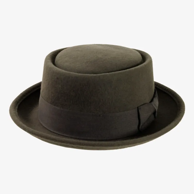 Chi-Town 2.0 | Womens Gray Crushable Wool Felt Pork Pie Hat made by American Hat Makers