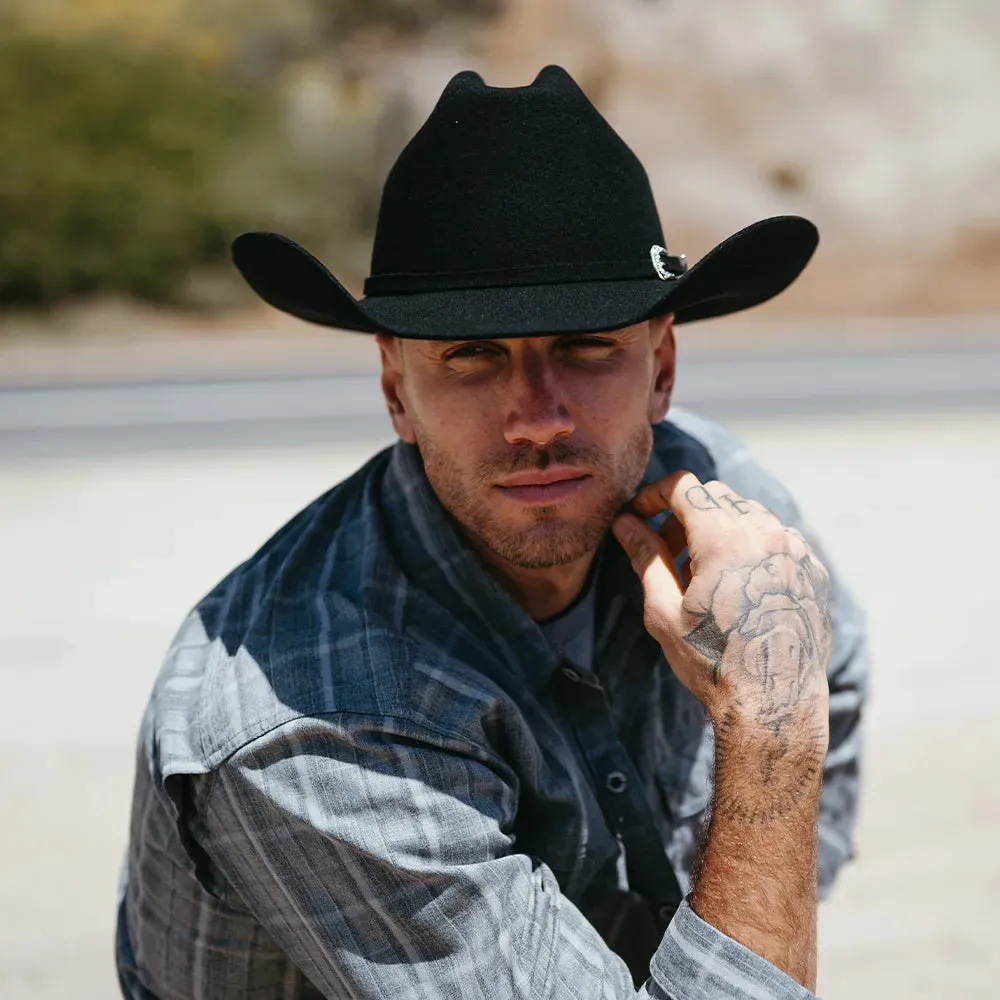 Cattleman | Mens Black Felt Cowboy Hat sold by American Hat Makers product image thumbnail 2