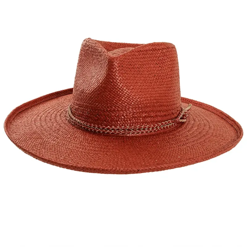 Horseshoe Bay | Mens Red Sun Straw Hat made by American Hat Makers