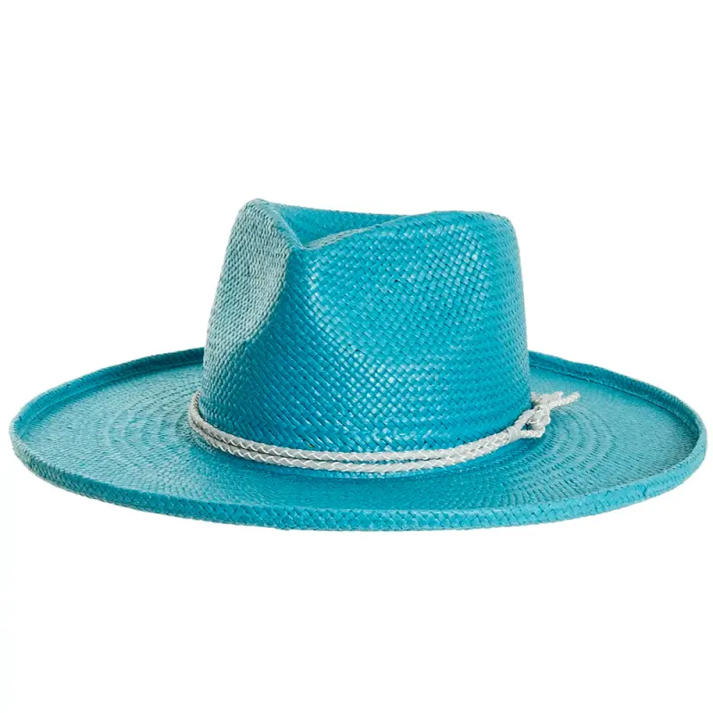 Horseshoe Bay | Mens Turquoise Sun Straw Hat made by American Hat Makers