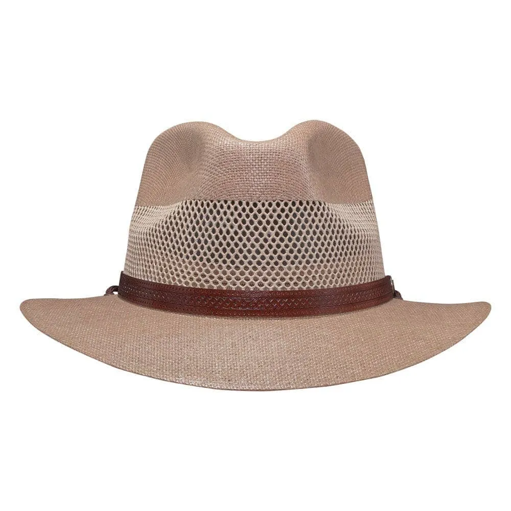 Milan | Mens Tan Firm Straw Fedora Hat sold by American Hat Makers product image thumbnail 5