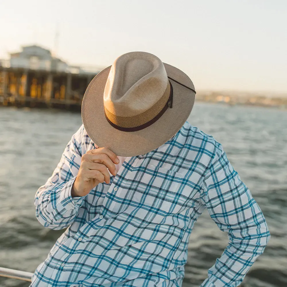 Milan | Mens Tan Firm Straw Fedora Hat sold by American Hat Makers product image thumbnail 4