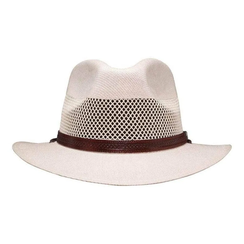 Milan | Mens Cream Firm Straw Fedora Hat sold by American Hat Makers product image thumbnail 5