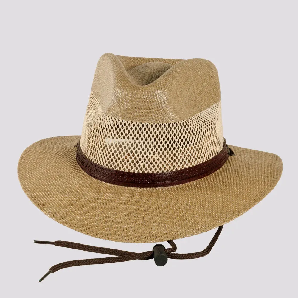 Milan | Womens Tan Firm Straw Fedora Hat sold by American Hat Makers product image thumbnail 5