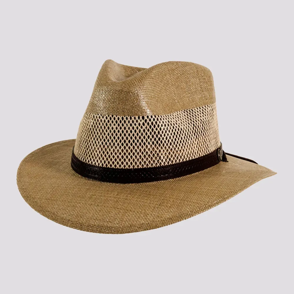 Milan | Womens Tan Firm Straw Fedora Hat sold by American Hat Makers product image thumbnail 2