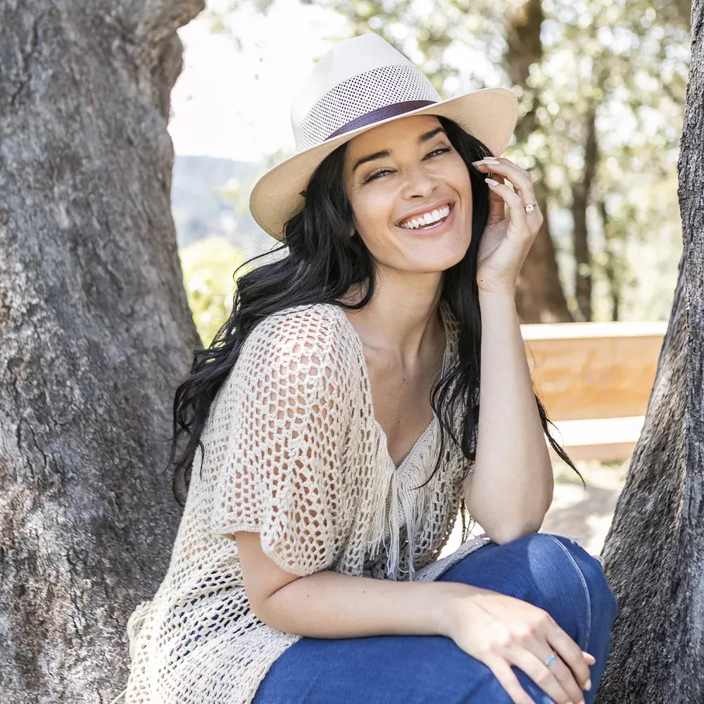 Milan | Womens Cream Firm Straw Fedora Hat sold by American Hat Makers product image thumbnail 4
