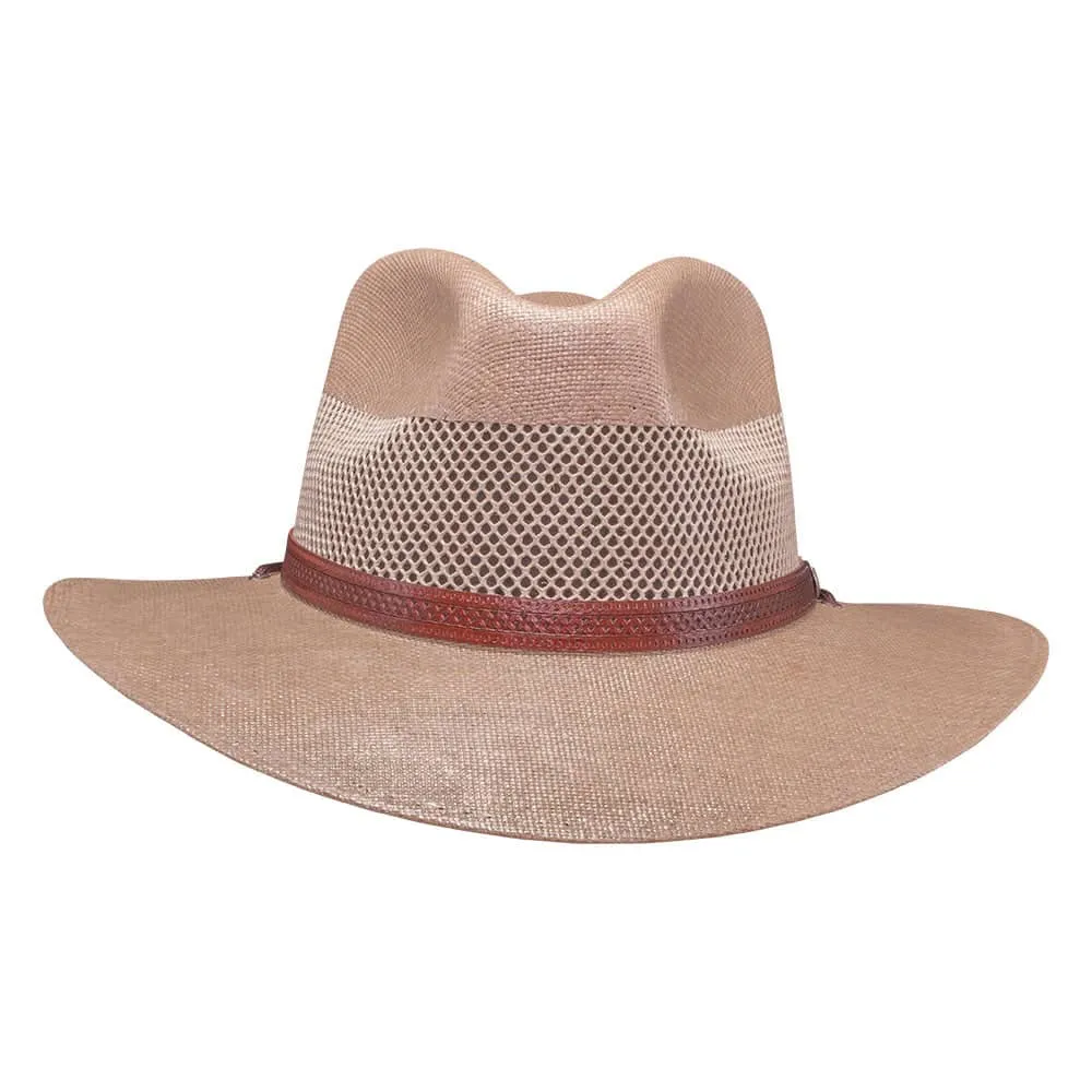 Florence | Mens Tan Wide Brim Firm Straw Sun Hat sold by American Hat Makers product image thumbnail 5