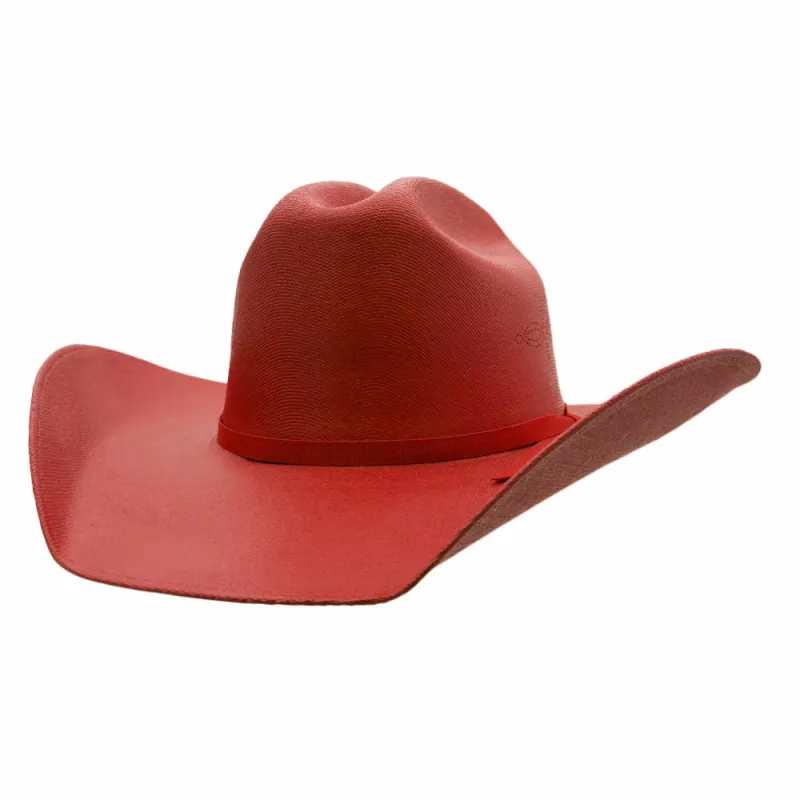 Pioneer | Womens Red Canvas Cotton Western Cowgirl Hat made by American Hat Makers