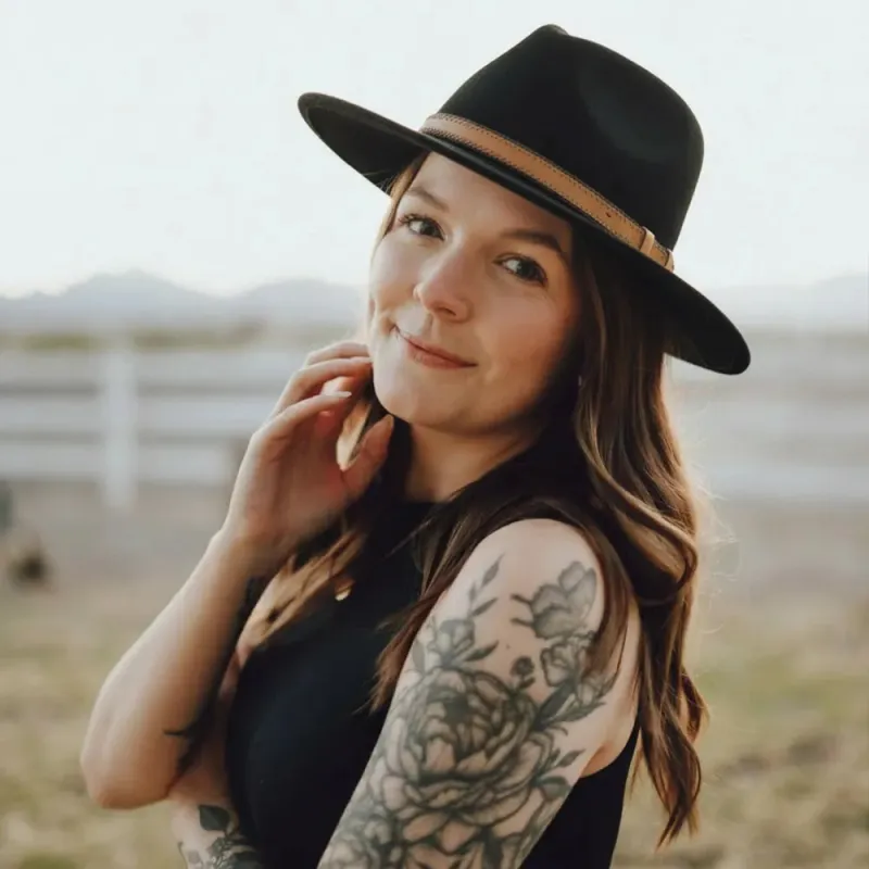 Moab | Womens Black Crushable Wool Felt Safari Hat with Leather Band made by American Hat Makers