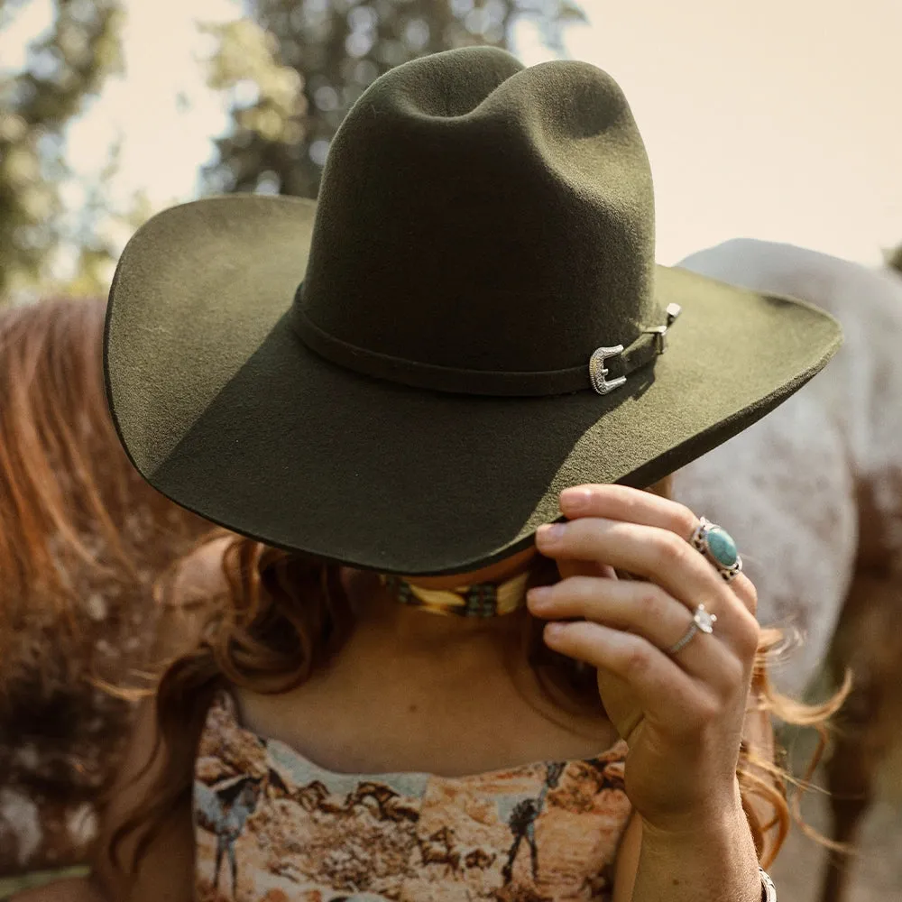 Cattleman | Womens Olive Felt Cowgirl Hat sold by American Hat Makers product image thumbnail 3