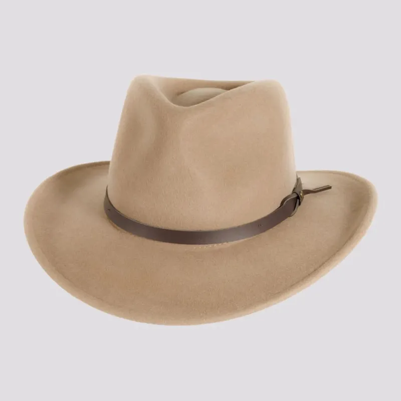 Pathfinder | Mens Putty Wool Felt Outback Hat made by American Hat Makers