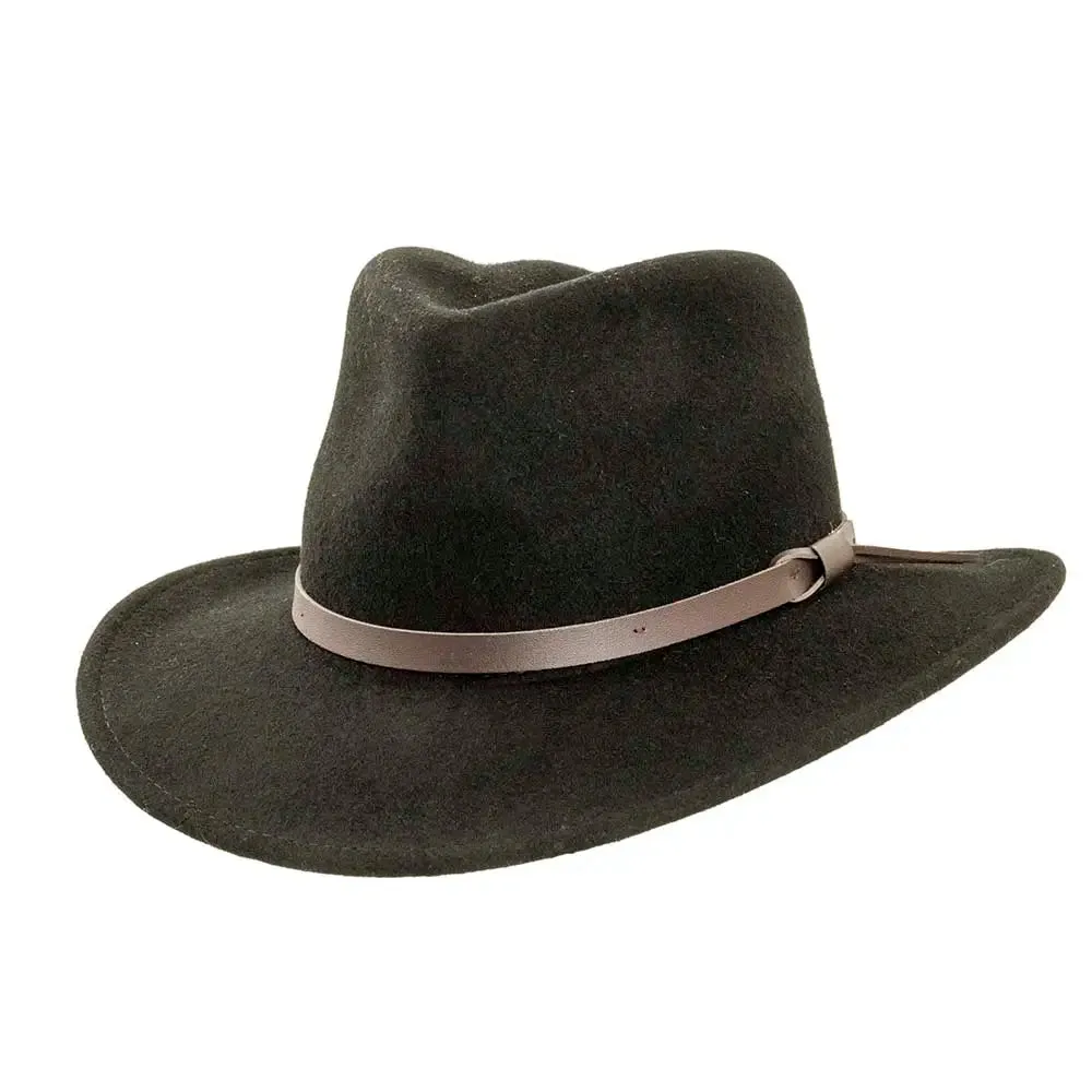 Pathfinder | Womens Black Wool Felt Outback Hat sold by American Hat Makers product image thumbnail 2