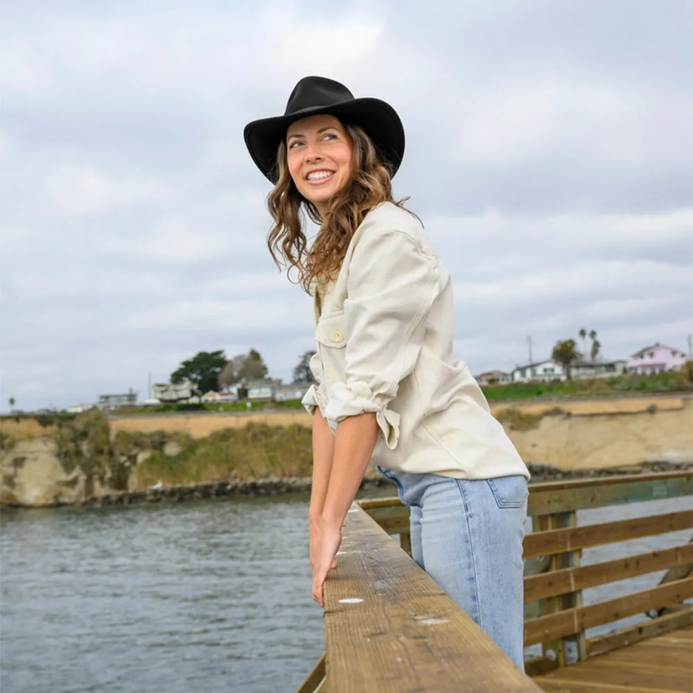 Pathfinder | Womens Black Wool Felt Outback Hat sold by American Hat Makers product image thumbnail 3