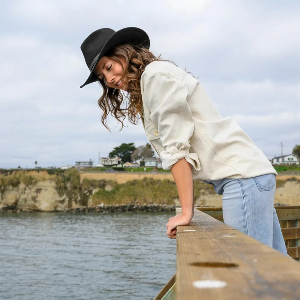 Pathfinder | Womens Black Wool Felt Outback Hat sold by American Hat Makers product image thumbnail 4