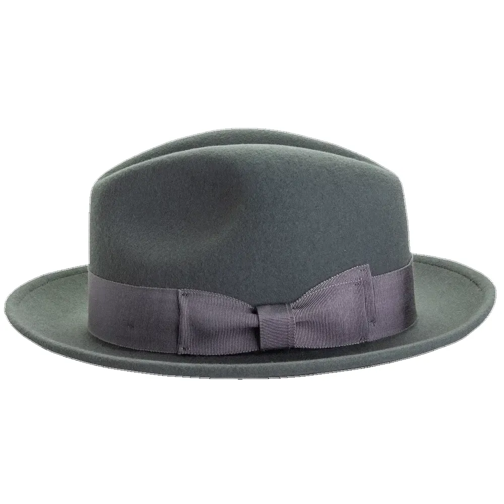 Pablo 2.0 | Womens Gray Wool Felt Pinch Front Fedora Hat sold by American Hat Makers product image thumbnail 3