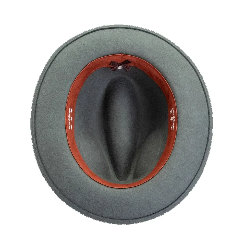 Pablo 2.0 | Womens Gray Wool Felt Pinch Front Fedora Hat sold by American Hat Makers product image thumbnail 4