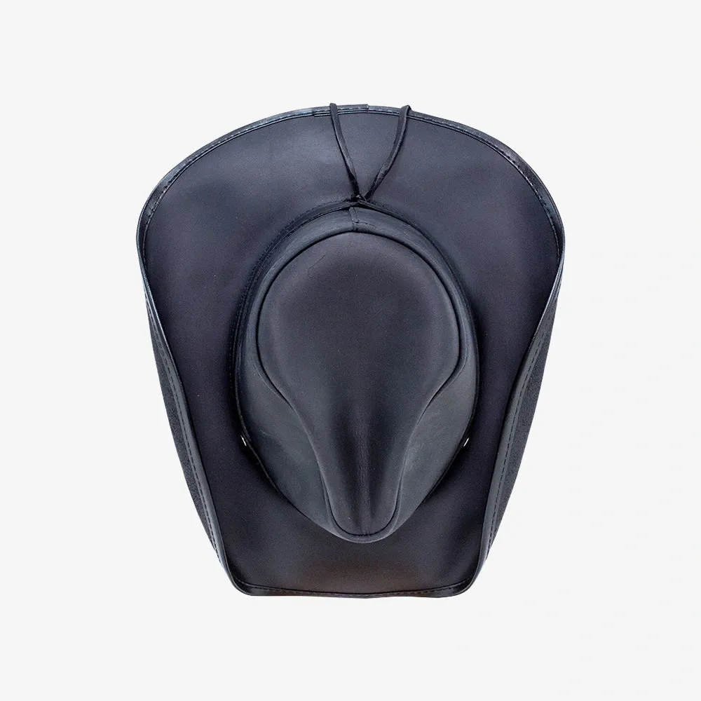 Western | Mens Black Leather Cowboy Hat sold by American Hat Makers product image thumbnail 5