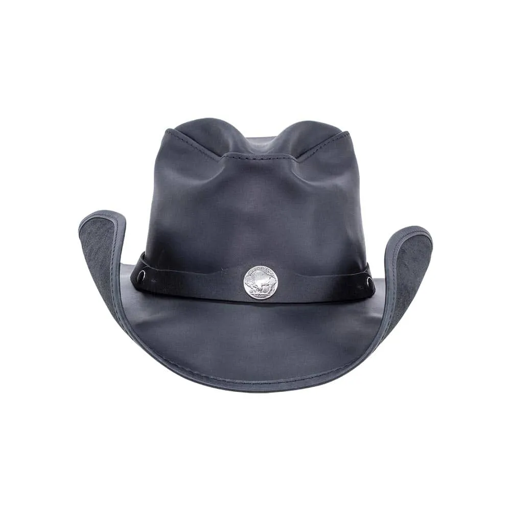 Western | Mens Black Leather Cowboy Hat sold by American Hat Makers product image thumbnail 3