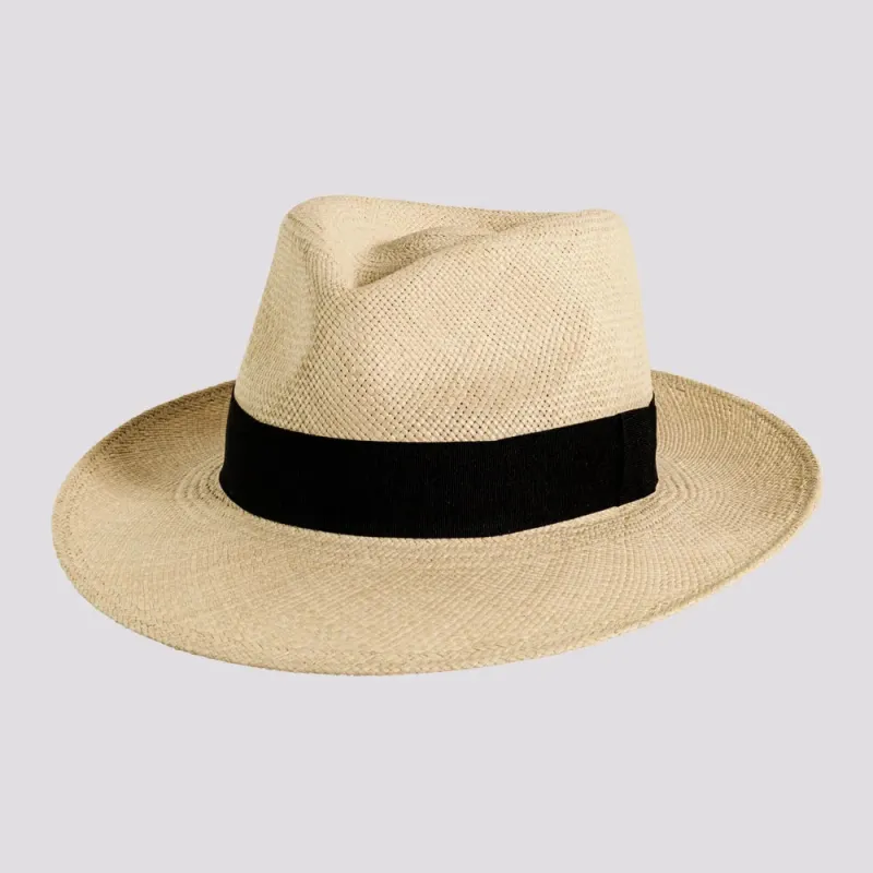 Medellin | Mens Natural Fedora Genuine Panama Hat made by American Hat Makers