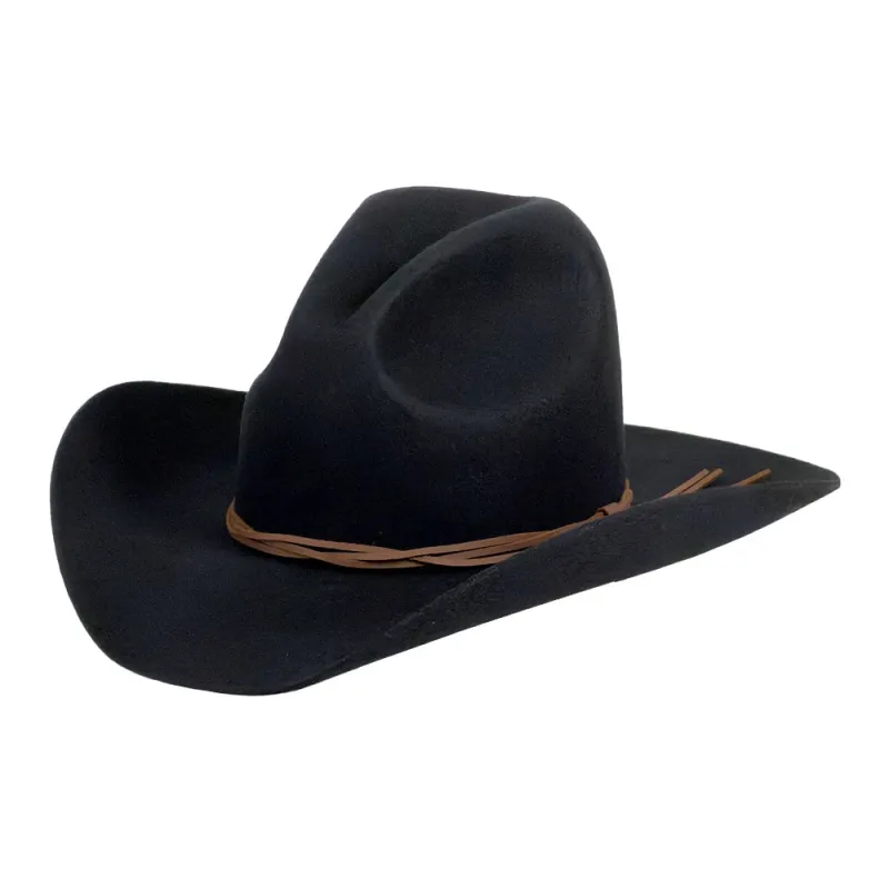 Deputy | Mens Black Wool Felt Cowboy Hat made by American Hat Makers