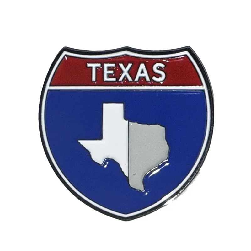 Texas Interstate | Magnetic Hat Pin made by American Hat Makers