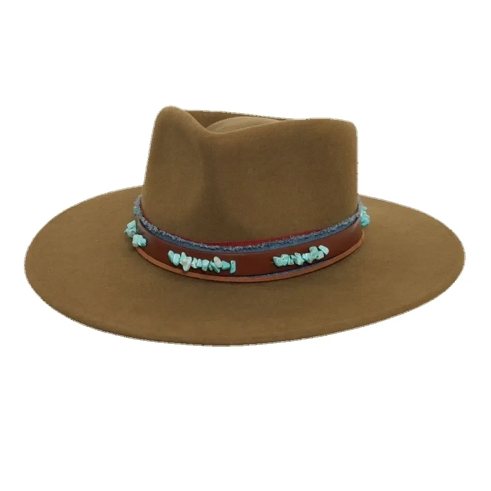 Trooper | Mens Wide Brim Felt Fedora Hat sold by American Hat Makers