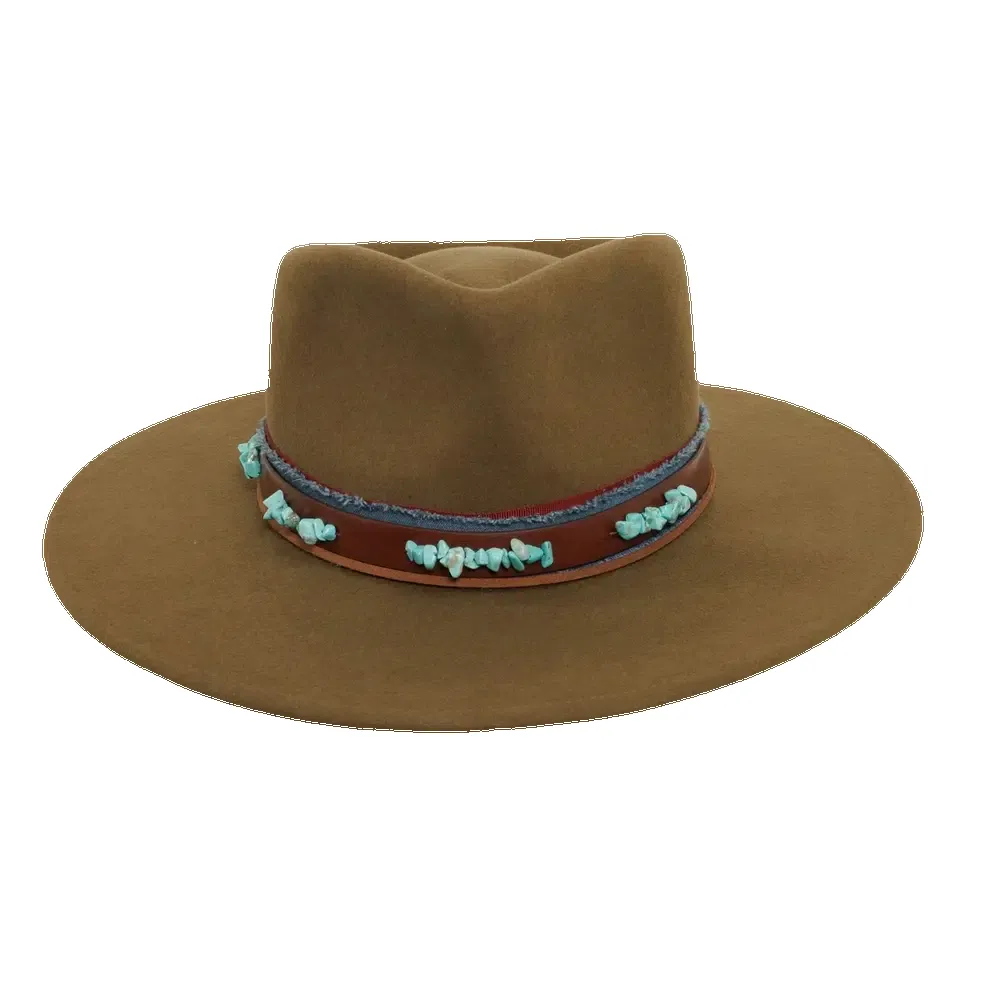 Trooper | Mens Wide Brim Felt Fedora Hat sold by American Hat Makers product image thumbnail 2