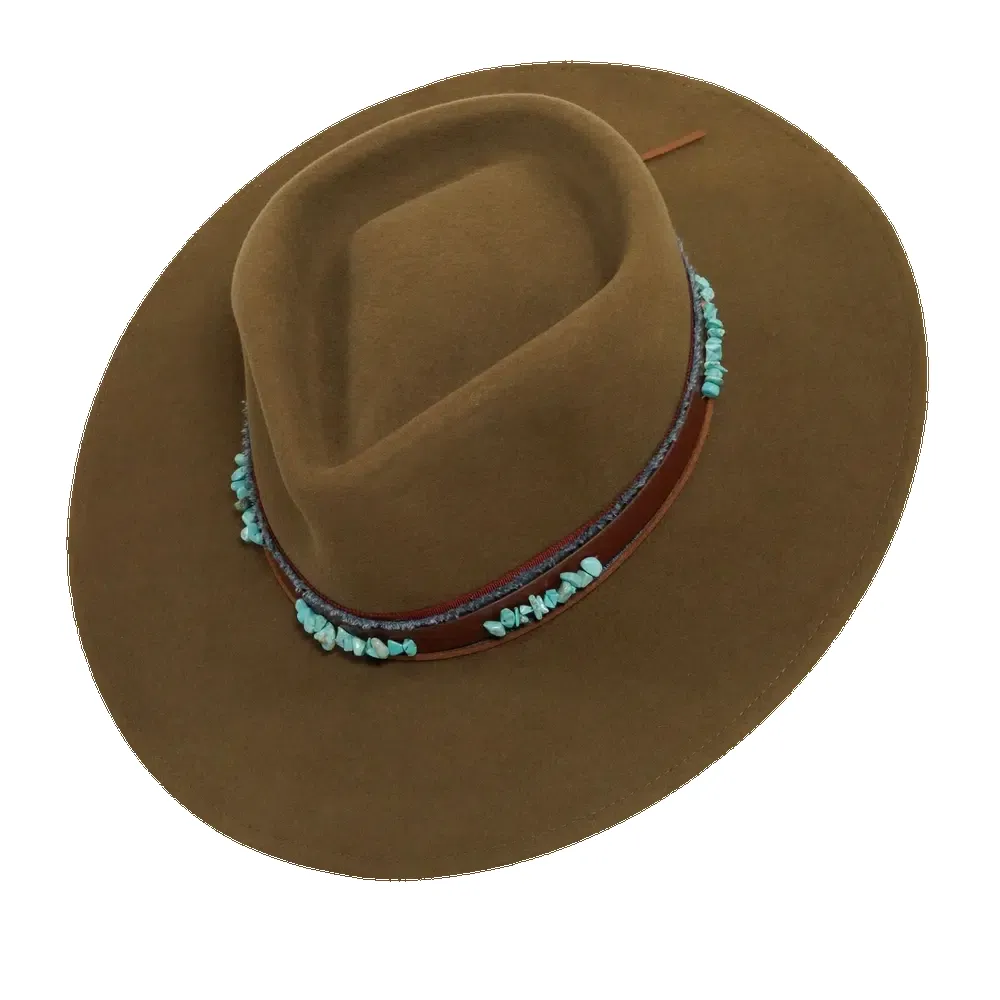 Trooper | Mens Wide Brim Felt Fedora Hat sold by American Hat Makers product image thumbnail 5