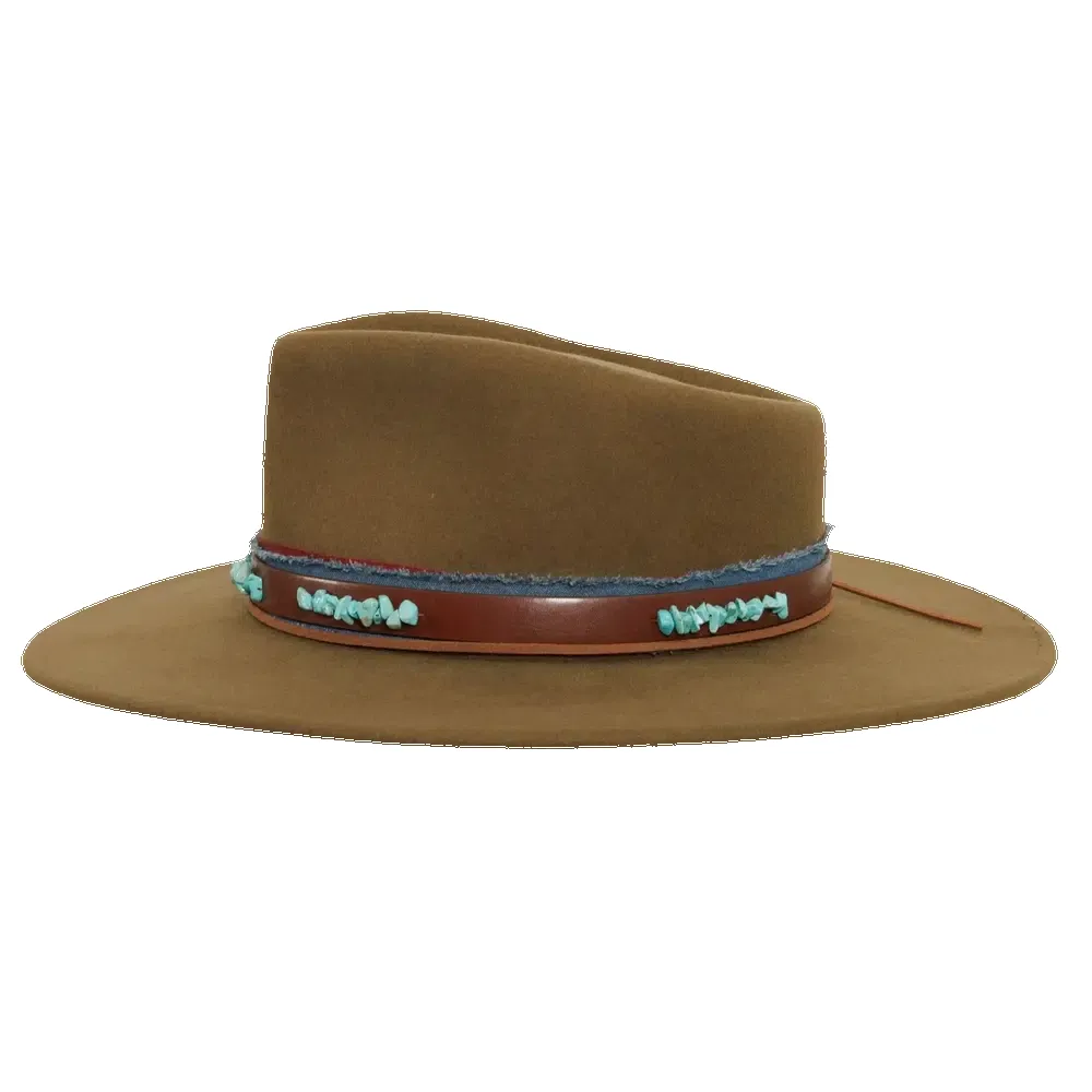 Trooper | Mens Wide Brim Felt Fedora Hat sold by American Hat Makers product image thumbnail 3