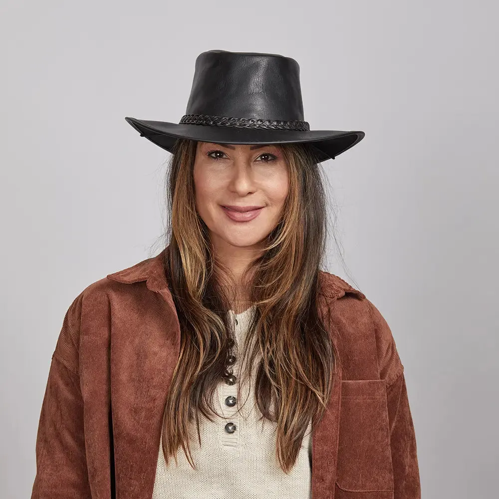 Crusher | Womens Leather Crushable Outback Hat sold by American Hat Makers