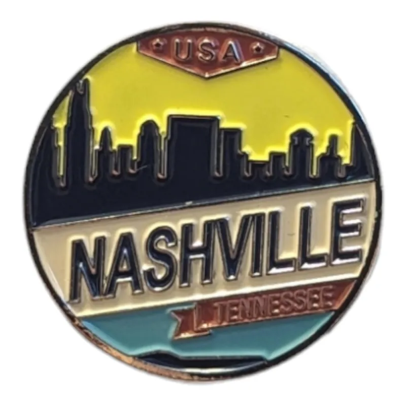 Nashville Cityscape | Magnetic Hat Pin sold by American Hat Makers